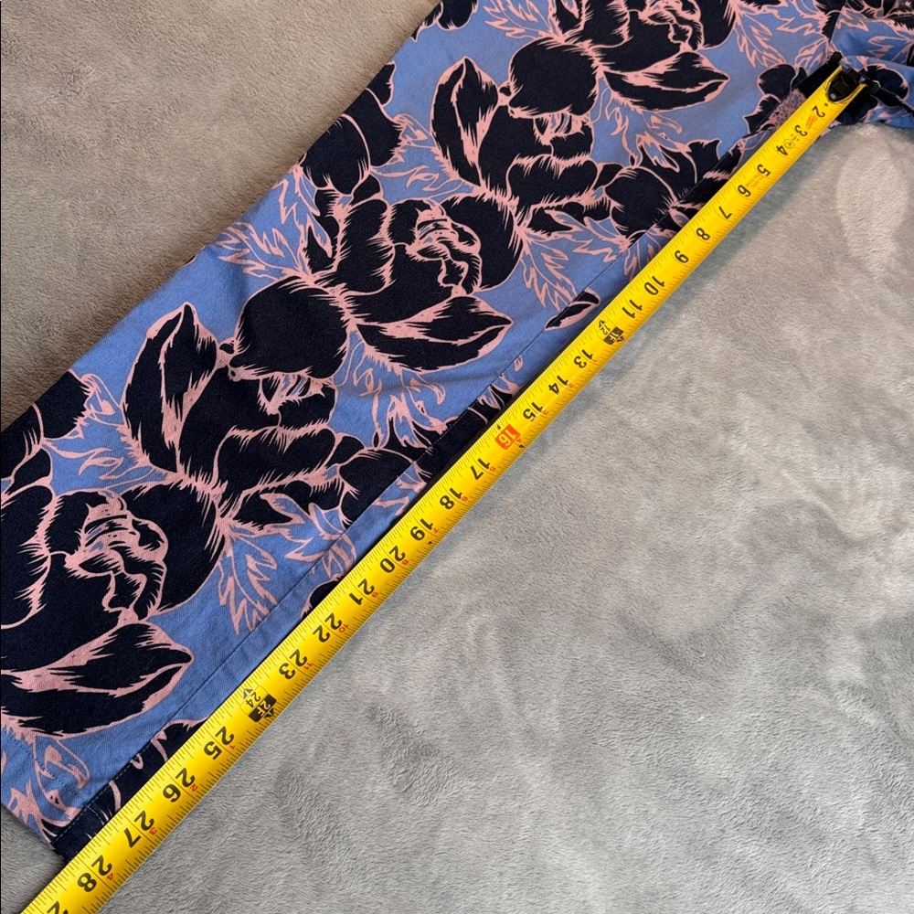 Wildfang The Essential Drawstring Pant Blooming Floral Blue Size Small - Picture 15 of 16